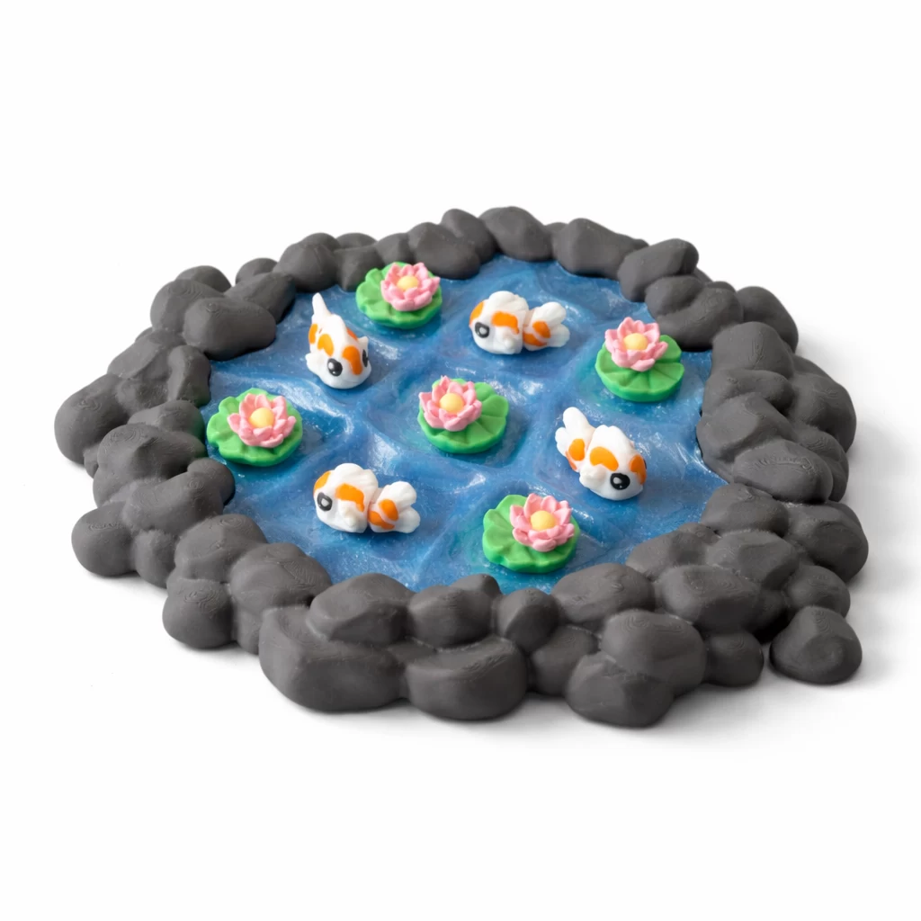 Koi Pond Tic Tac Toe Game Board